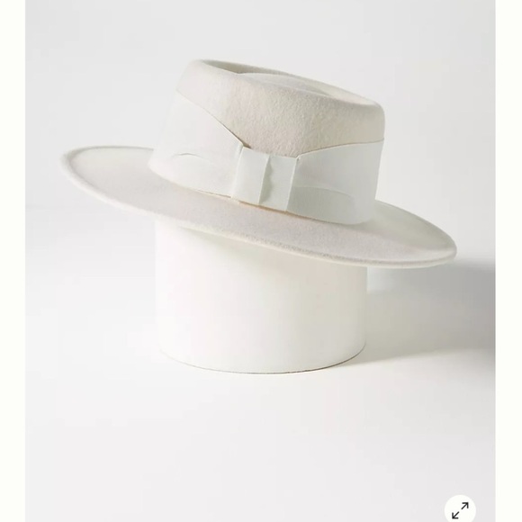 - Anthropologie ribbon trimmed wool boater hat one size new without tags main image 8